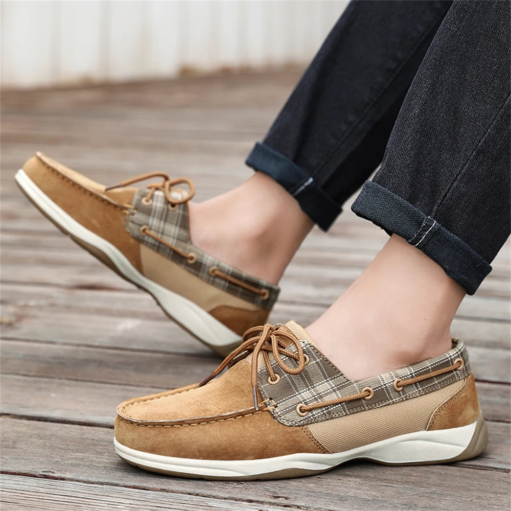 Men's Plus Size Luxury Boat Loafers - Premium PU Upper, Breathable Lining, Soft Insoles, Anti-Slip Sole, Lightweight & Comfortab