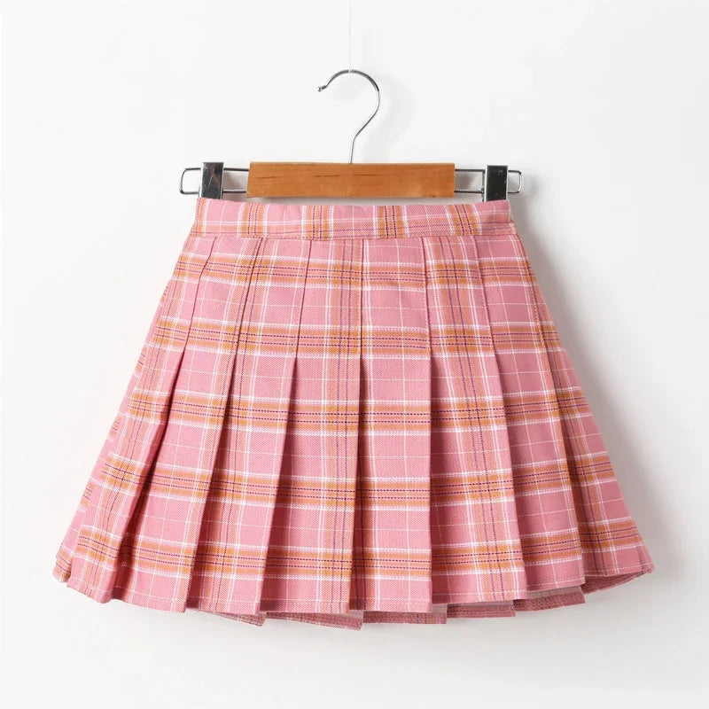 Baby Toddler Children Clothing School Plaid Girls Skirt Bottoming Princess Pleated Skirts Kids Short SKirt Summer Child Clothes