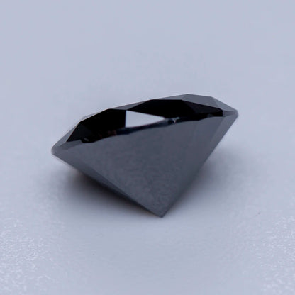 Moissanite Loose Stone Black Color Round Cut 0.5-5.0ct  Synthetic Loose Gemstone With Certificate