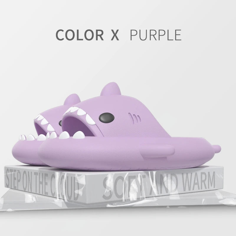 Couples Shark Slippers Women Cartoon Sandals Fashion Men Flip Flops Indoors Bathroom Cute Summer Outdoor Beach Slides Shoes