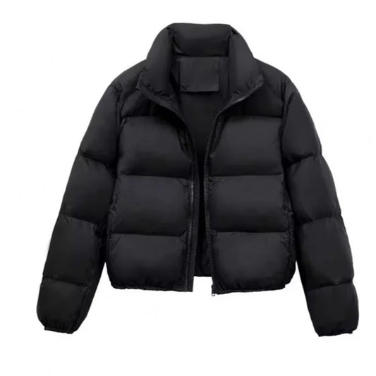 Y2K Retro Women's Winter Parkas 2026 New Thickend Warm Short Down Cotton Jacket Streetwear Stand Collar Puffer Bread Parka Coat