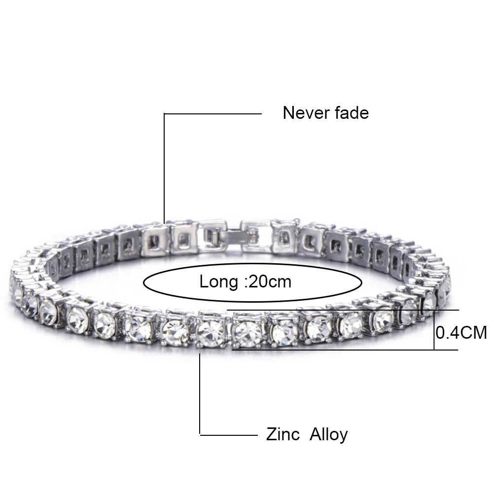 Men Luxury Iced Out Watches Bracelet Set Gold Silver Color Full Rhinestone Cuban Chain Bracelet Wristwatch Relogio Feminino