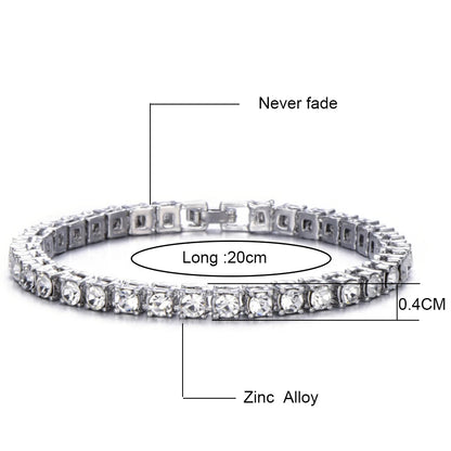 Men Luxury Iced Out Watches Bracelet Set Gold Silver Color Full Rhinestone Cuban Chain Bracelet Wristwatch Relogio Feminino