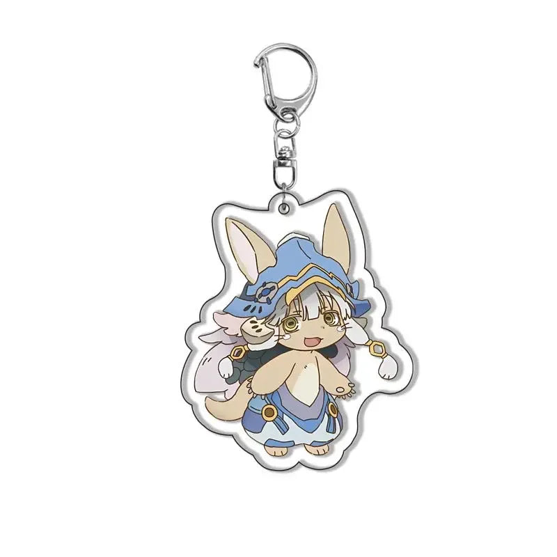 Anime Keychain Made in Abyss Nanachi Reg Riko Keychain Cosplay The Golden City of the Scorching Sun Accessories Pendant Jewelry