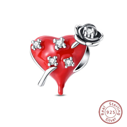 NEW 925 Sterling Silver Fashion Tarot Pendants Mysterious Spirit Snake Skull Rose Charms Beads Fit Qikaola Bracelets DIY Jewelry