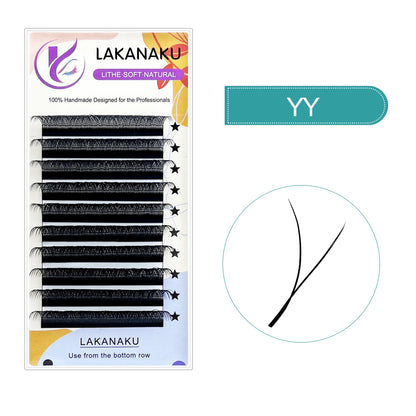 LAKANAKU YY/3D/4D/5D/6D W Clover Eyelashes Extension Cilios Extensiones De Pestañas Premade Fans Eyelash Extensions Volume