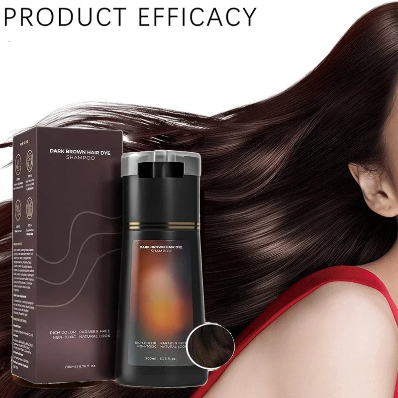 Nourishing Gray Cover Hair Shampoo Kit – Semi-Permanent Natural Color, Supports Healthy and Vibrant Look with Gentle Care