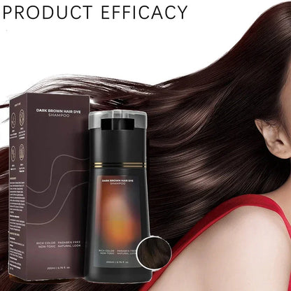 Nourishing Gray Cover Hair Shampoo Kit – Semi-Permanent Natural Color, Supports Healthy and Vibrant Look with Gentle Care