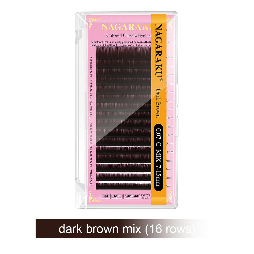 NAGARAKU High Quality Light/ Dark Brown Eyelash Mink Lash False Eyelash Faux Individual Eyelashes Cilia Lashes Eyelash Extension