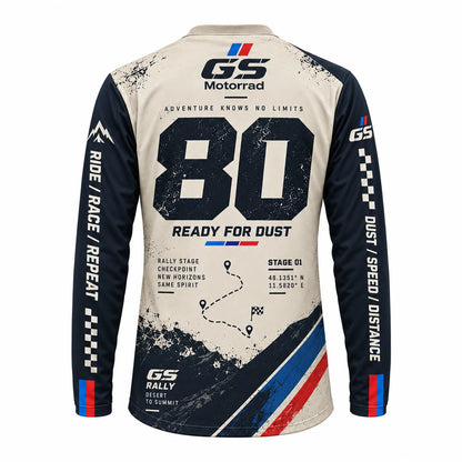 GS Motorrad Motorcycle Long Sleeve Shirt Rally Team Graphic Print Adventure Riding Jersey Unisex Biker Outdoor Travel Top