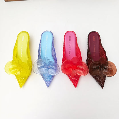 Women's Pointed-Toe Flat Mules in Decorative Styles