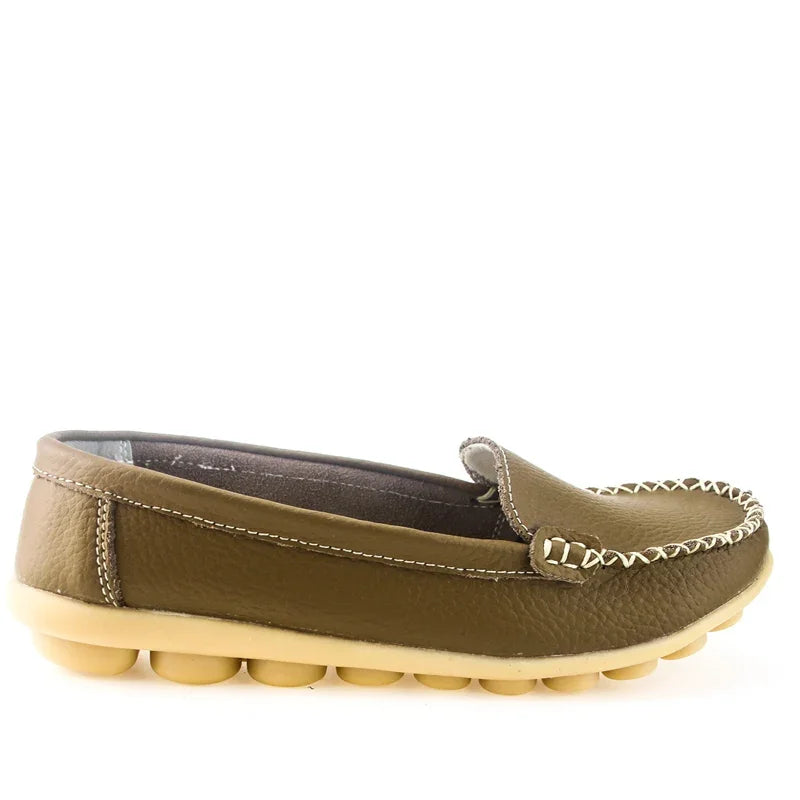 TIMETANG New  Women genuine Leather Shoes Slip-on Ballet women Flats Comfort shoes woman moccasins sapatilhas femininos