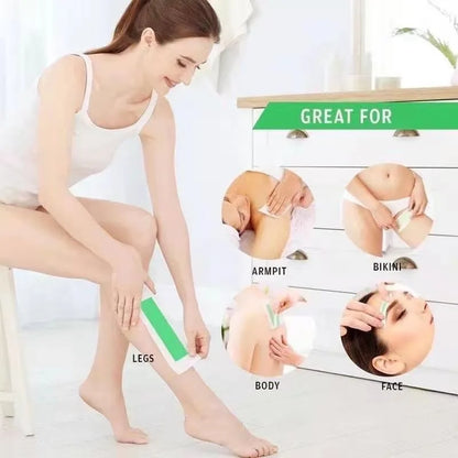 10 PCS /20 Sides Aloe Wax Strips Papers Body Hair Removal Depilatory Calf Underarm Arm Hair Removal Wax