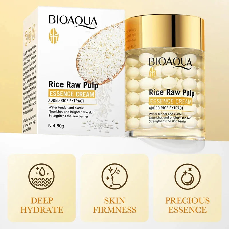 BIOAOUA Rice deep Moisturizing Essence Cream brightning hydrating face cream firming Rejuvenating Cream skin care for women