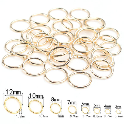 3-12mm Gold Silver Color Loops Open Jump Rings Metal Split Rings Connectors For Diy Jewelry Finding Making Accessories Supplies