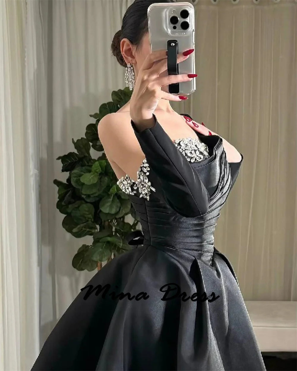 Mina Customized Elegant Satin Women's Evening Gown Elegant Dresses for Women Gala Party Dress Luxurious Simple Evening Wear Prom