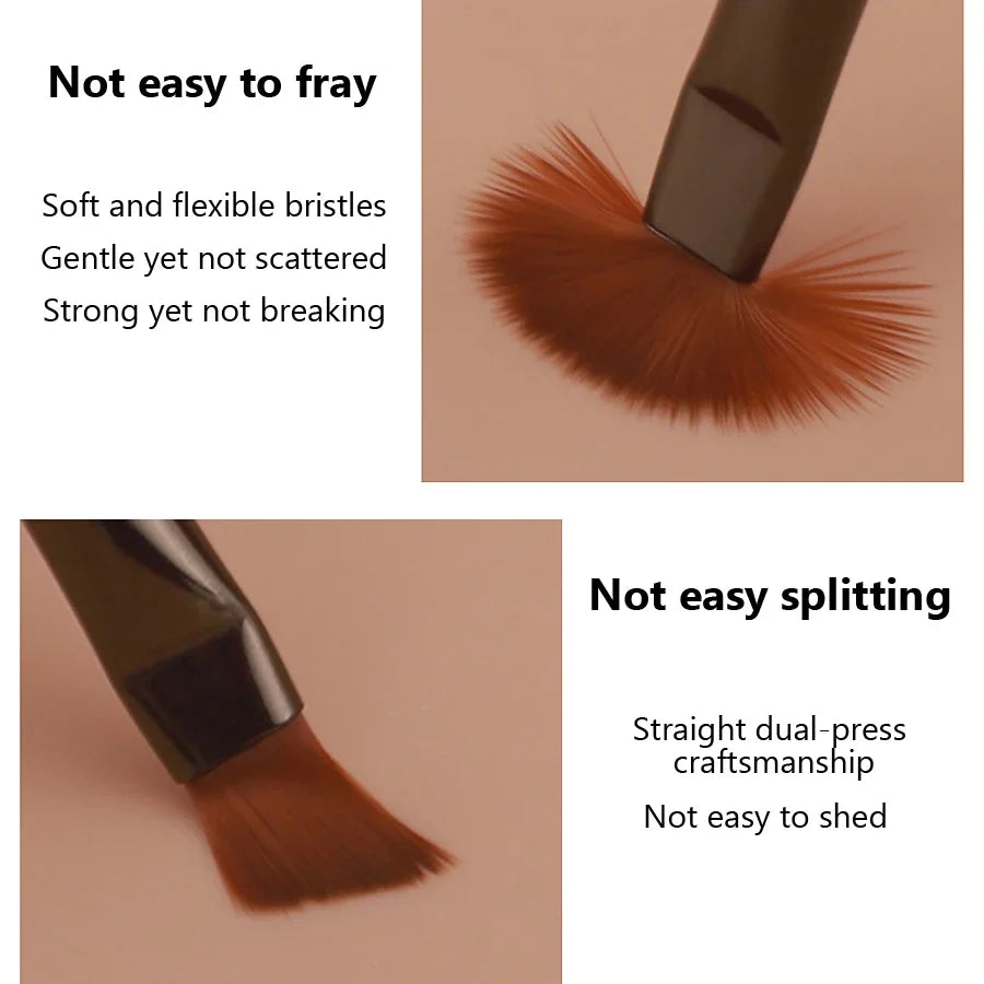 9Pcs Nail Brush Set Detail Work Pens Stylish Brown Handles Gel Nail Art Fine Line Painting Professional Home Use Tool Kit