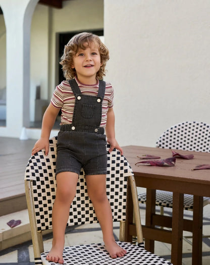 Clearance sale AS SS26 black denim collection 100% cotton high quality denim fabric kids family matching brother sister clothing