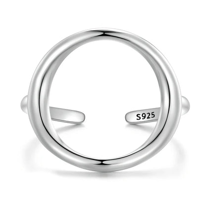 WOSTU 925 Sterling Silver Pet Cat Stackable opening Ring For Women Snake Dog Adjustable rings Fine Jewelry Party Birthday Gift