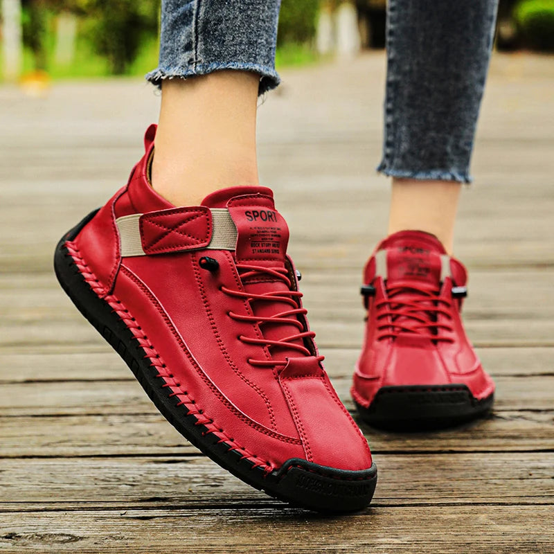 Women's Stitched Lace-Detail Casual Shoes
