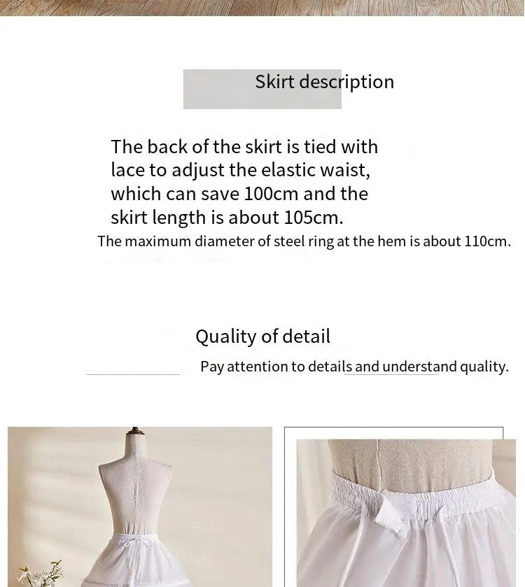 Plus Size High Quality 3-Hoop Bridal Petticoat White Wedding Slip Underskirt for Wedding Accessories Support Crinoline