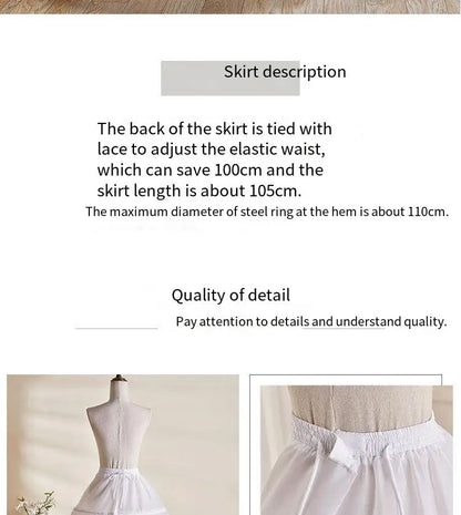 Plus Size High Quality 3-Hoop Bridal Petticoat White Wedding Slip Underskirt for Wedding Accessories Support Crinoline