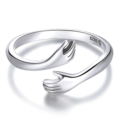 WOSTU 925 Sterling Silver Pet Cat Stackable opening Ring For Women Snake Dog Adjustable rings Fine Jewelry Party Birthday Gift