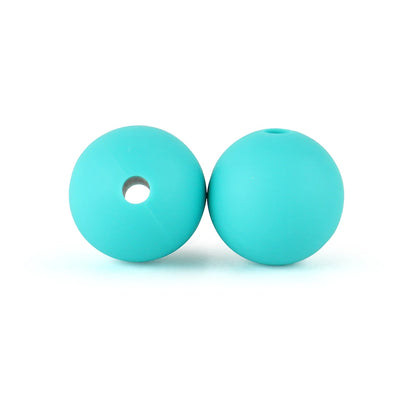50Pcs/Lot 15mm 9mm 12mm Silicone Beads for DIY KeyChains Jewelry Making Pen Necklace Bracelet Round Loose Beads Choose Color