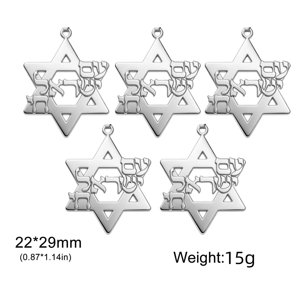 Am Yisrael Chai Necklace Stainless Steel Star of David Necklace Jewish Faith Hexagram Necklace Gift for Women Men Hanukkah Gift