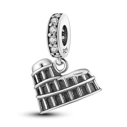 925 Sterling Silver Famous Buildings Charms Bead Milan Cathedral Colosseum Eiffel Tower Dangle Fit Original Bracelet DIY Jewelry