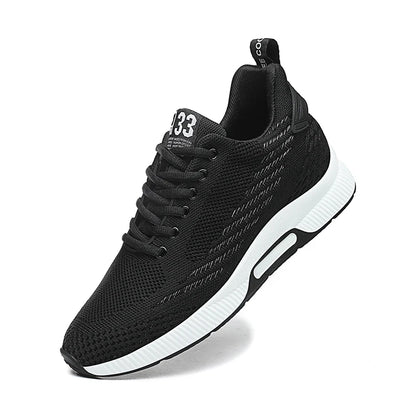 Sneakers Men Height Increase Insoles 6cm Elevator Shoes Chunky Taller Heel Lift Plus Size 37-46