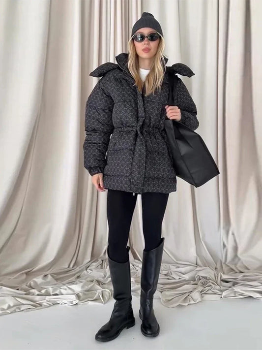 Women's Hooded Zip-Front Padded Jacket