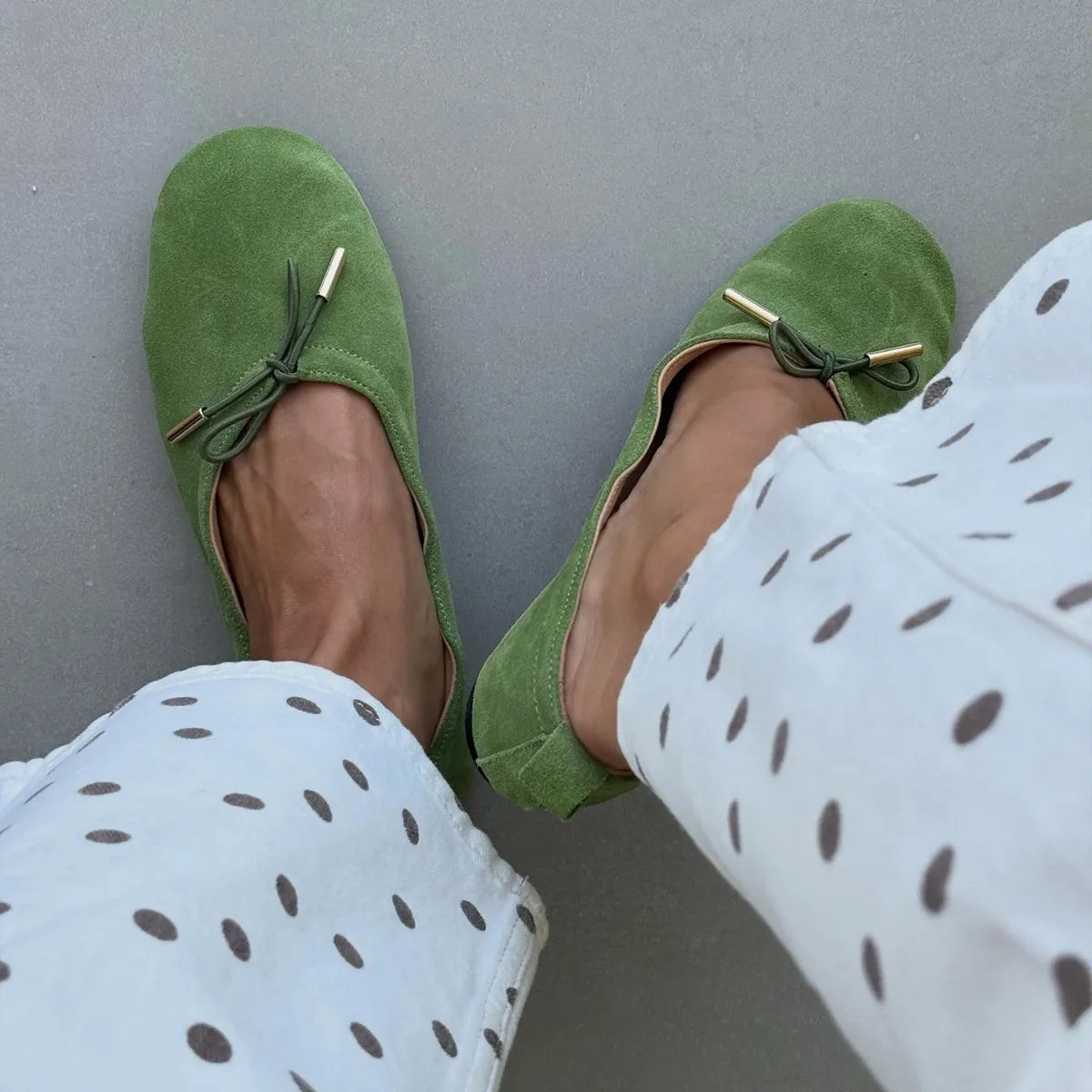 Luxury Fashion Butterfly-Knot Ladies Flat With Shoes Female Slides Footwear Shallow Ballet Flats Dance Shoes For Women
