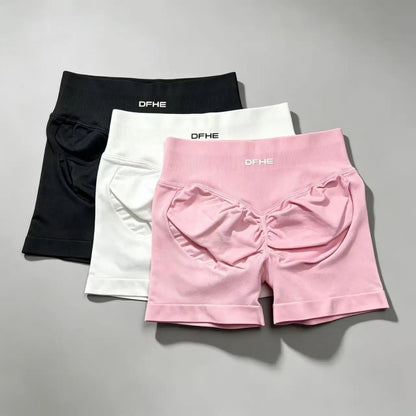 DFHE Camisole Fitness Shorts, High Waisted and Hip Lifting Yoga Shaping Shorts, Breathable Sports Running Fitness Shorts