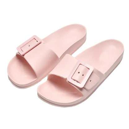 Litfun Summer New Flat Slippers For Women Fashion Outdoor Non-slip Beach Sandals Soft Bottom EVA Slides Lady Casual Home Slipper