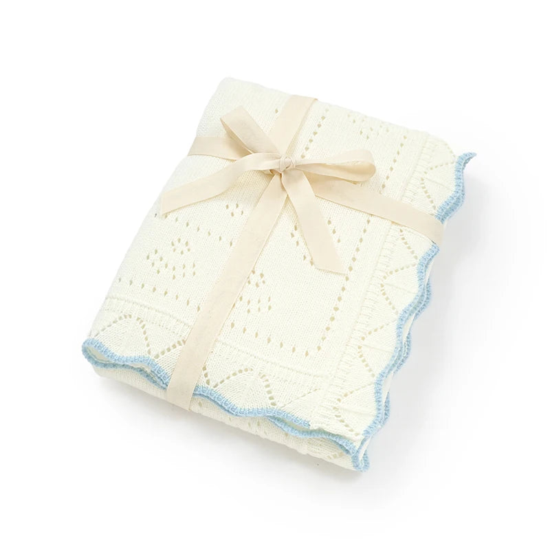 Baby Blankets Newborn 90*70cm Knitting Dual-Use Infant Boys Girls Stroller Swaddle Wrap Quilts Breathable Toddler Receiving Mats