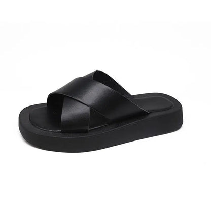 Fashion Non-slip Outer Beach Sandals Women's Slippers Summer Color Matching Platform Ladies Sandals Herringbone Flip Flops Women