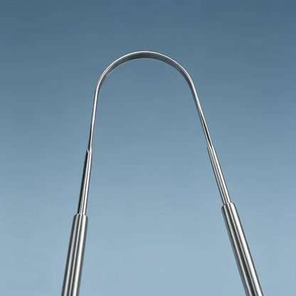 1/3Pcs U‑Shaped Stainless Steel Tongue Scraper,Reusable Tongue Cleaner,Portable Oral Care Tool for  Breath Removal  Men & Women
