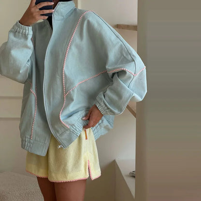 Elegant Belt Denim Jacket Women's Pants Sets Lapel Full Sleeve Pockets Coats Wide Leg Pant 2026 Autumn Lady Commute Suits