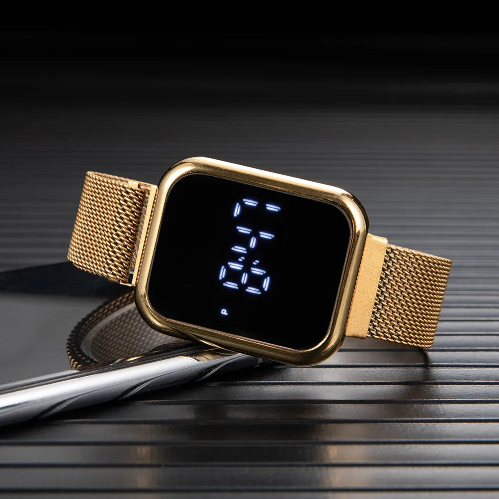 Simple Square Men's and Women's Digital Watch Fashion Touch Screen LED Watches for Woman Casual Electronic Watch Reloj Mujer