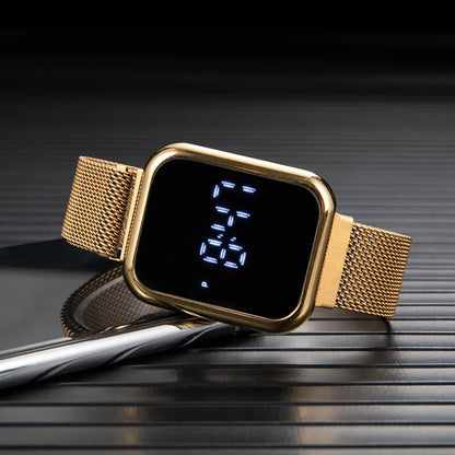 Simple Square Men's and Women's Digital Watch Fashion Touch Screen LED Watches for Woman Casual Electronic Watch Reloj Mujer