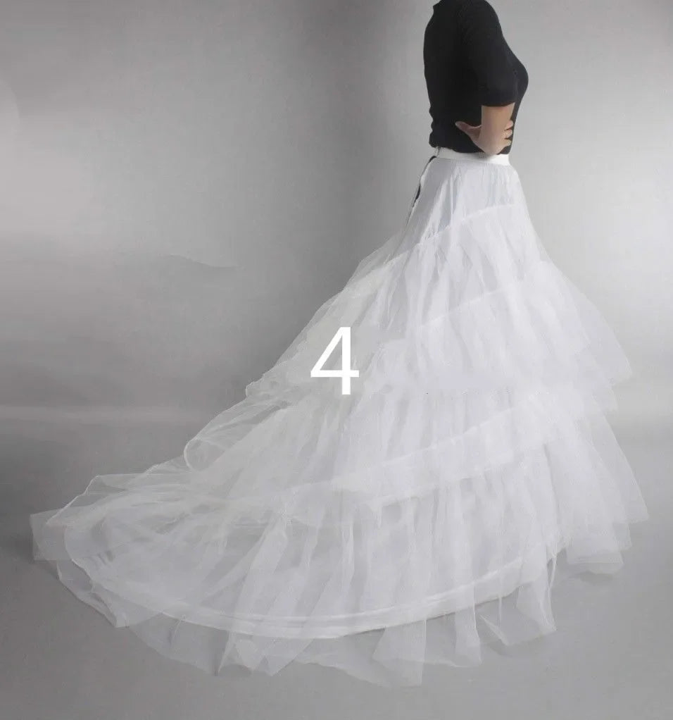 High Quality 6 Hoops Wedding Petticoat Crinoline Slip Bridal Underskirt Puffy In Stock Customized