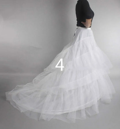 High Quality 6 Hoops Wedding Petticoat Crinoline Slip Bridal Underskirt Puffy In Stock Customized