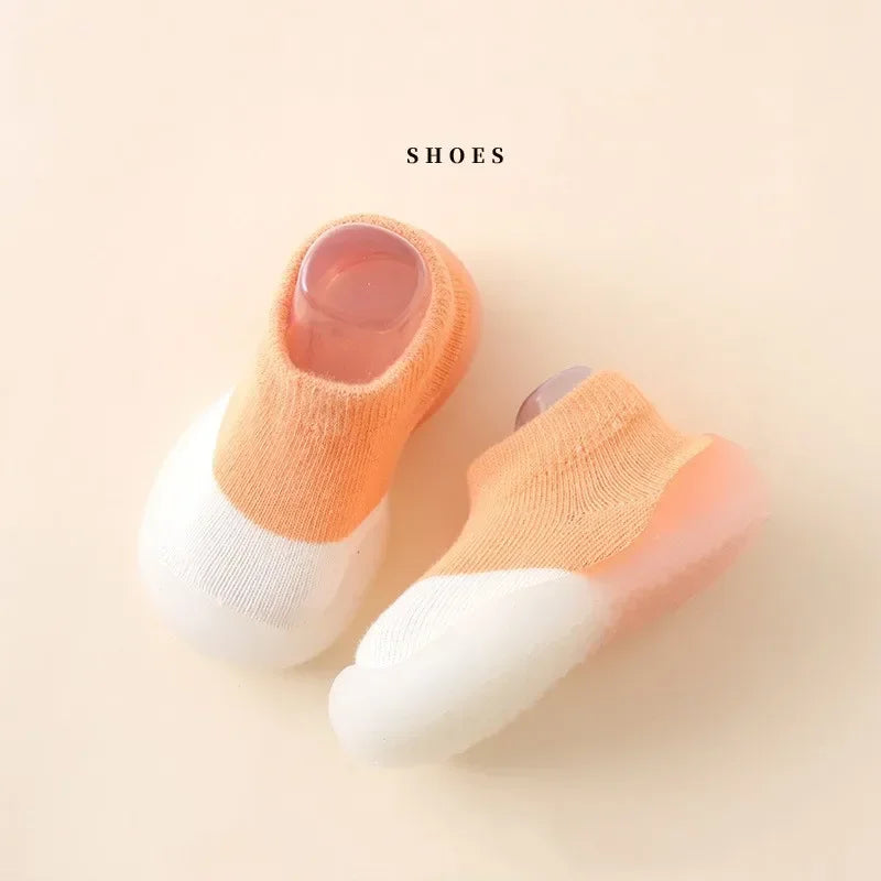 Baby Socks Shoes Infant Color Matching Cute Kids Boys Shoes Doll Soft Soled Child Floor Sneaker BeBe Toddler Girls First Walkers