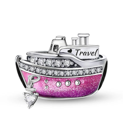 925 Sterling Silver Cute Crown Ship Bus Motorcycle Jeep Charms Bead Fit Diy Bracelet Bangle Making Gift Of High Quality Jewelry