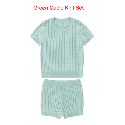 AS SS26 Sage Collection 100% Cotton Gingham Girls Embroidery Collar Dress Cable Sweater Top Brother Sister Family Matching