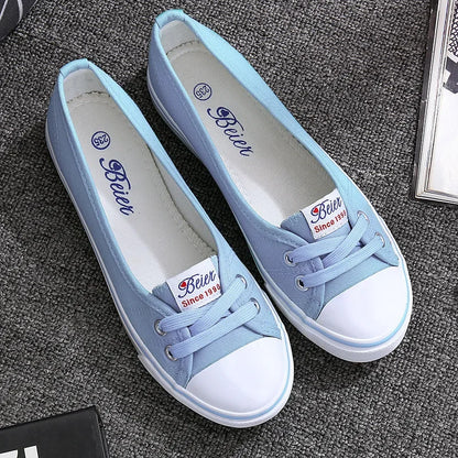 Women Shoes Fashion Comfortable Sports Sneakers Female Flats Trend Breathable Casual Canvas Shallow Shoes Women's Sneakersisd34