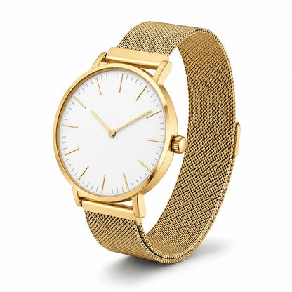New Fashion Women Watches Simple Luxury Rose Gold Stainless Steel Mesh Band Quartz Ladies Watches Clock Gift for Woman Relogio