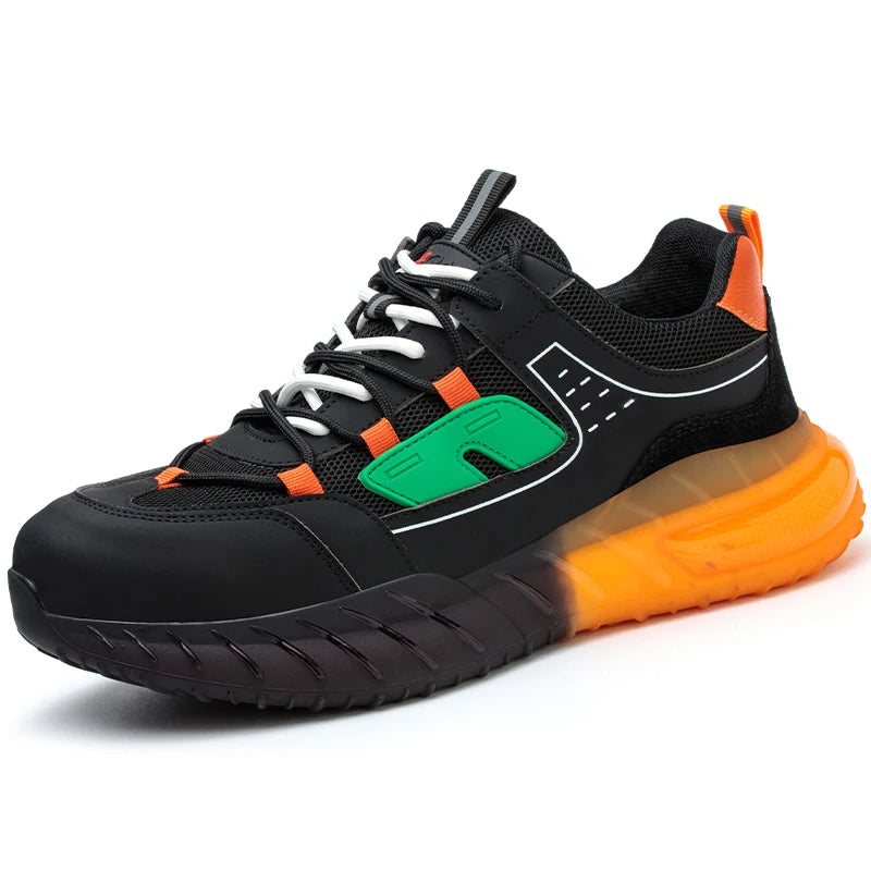 Men Work Safety Shoes Indestructible Breathable Air cushion Work Sneakers Puncture-Proof Safety Boots Protective Security Shoes