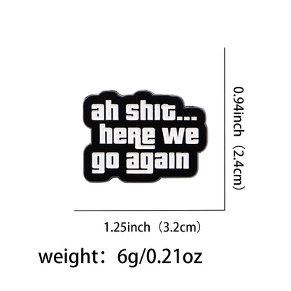 Funny Quotations plz use it Enamel Pin Flower Badges Lapel Pins for Clothes Backpacks Raccon Brooch Jewelry Gifts for Friends